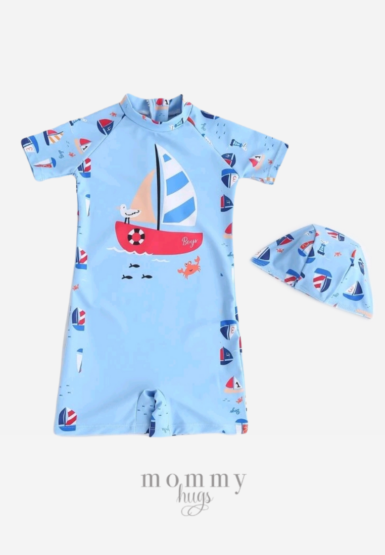 Let's go Sailing One Piece Rash Guard