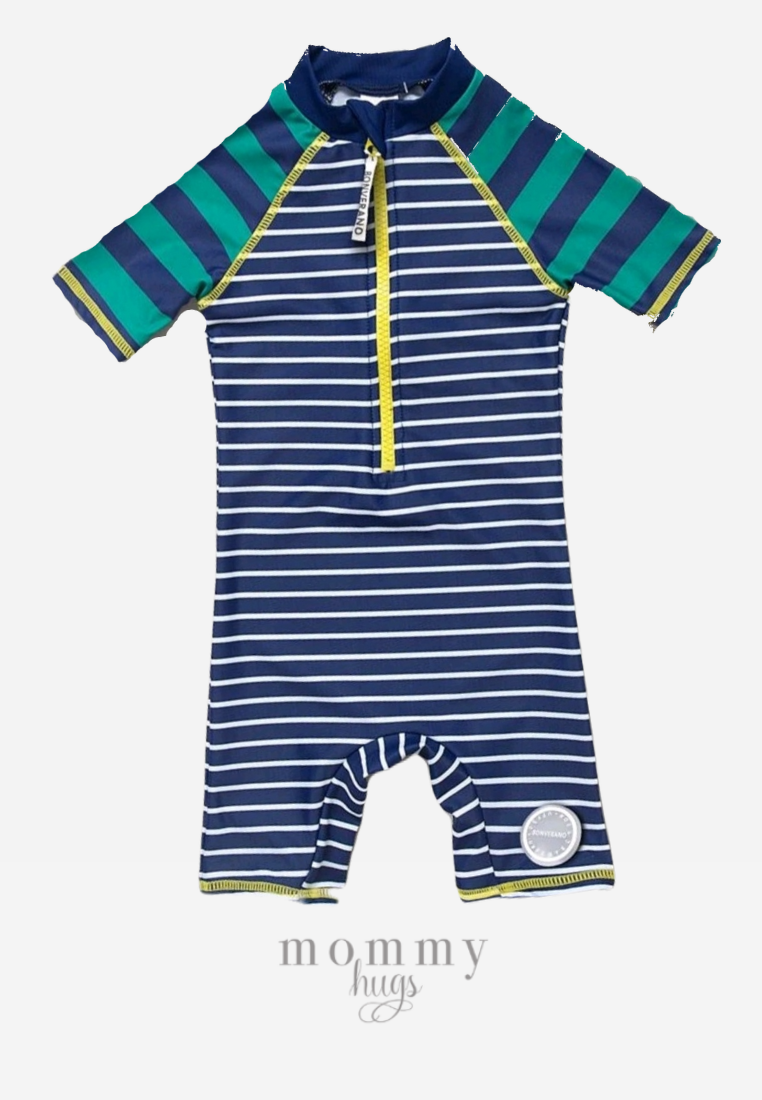 Nautical Navy Rash Guard Swimwear for Boys