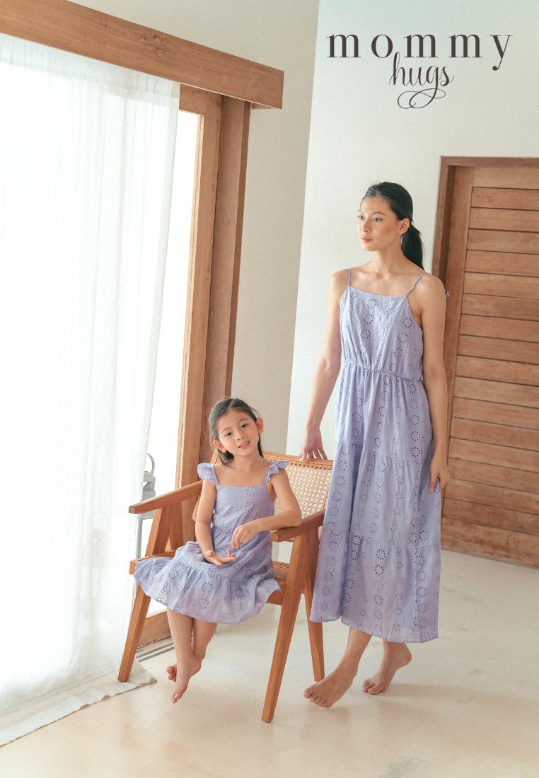 Purple Tulip Dress Mom and Daughter