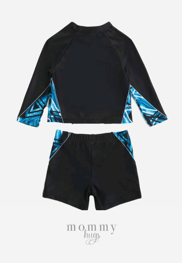 Beach Surf Long Sleeves Rash Guard for Baby Boys