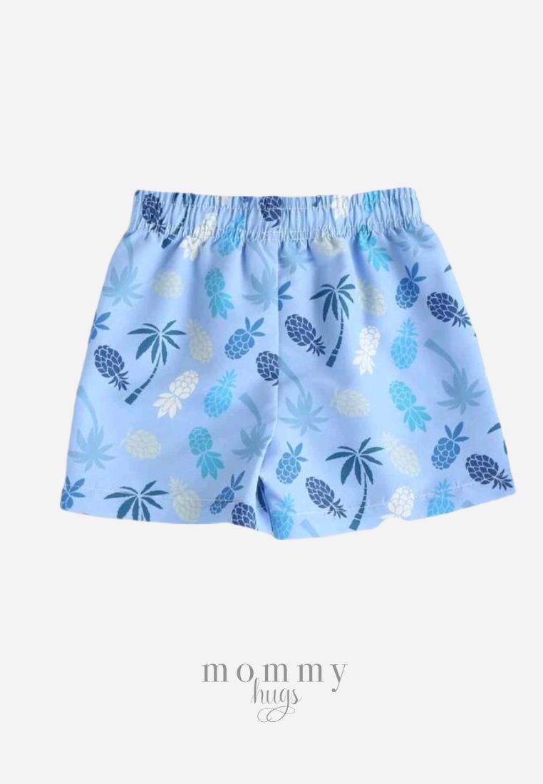 Blue Piña Swim Shorts for Young Boys