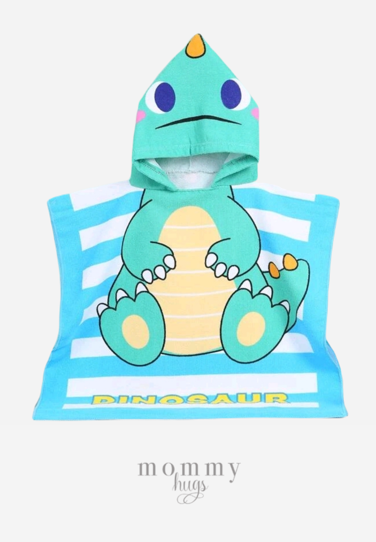 Friendly Dino Hooded Poncho Hooded Towel