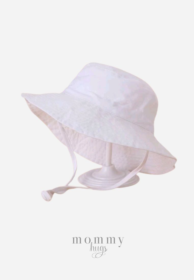 White Pearl Bucket Hat for Kids