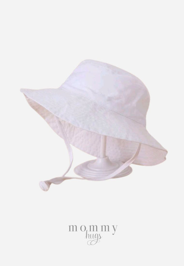 White Pearl Bucket Hat for Kids