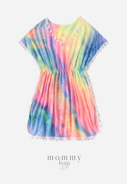Watercolor Clouds Cover Up Dress for Girls