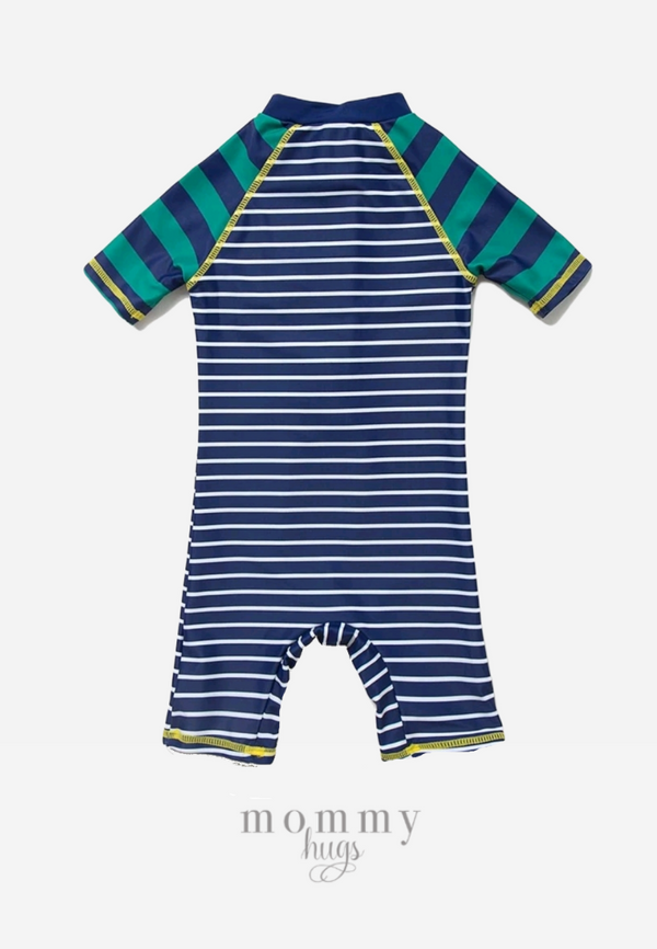 Nautical Navy Rash Guard Swimwear for Boys