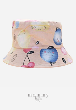 Fruity Bucket Hat in Beige for Girls - One Size