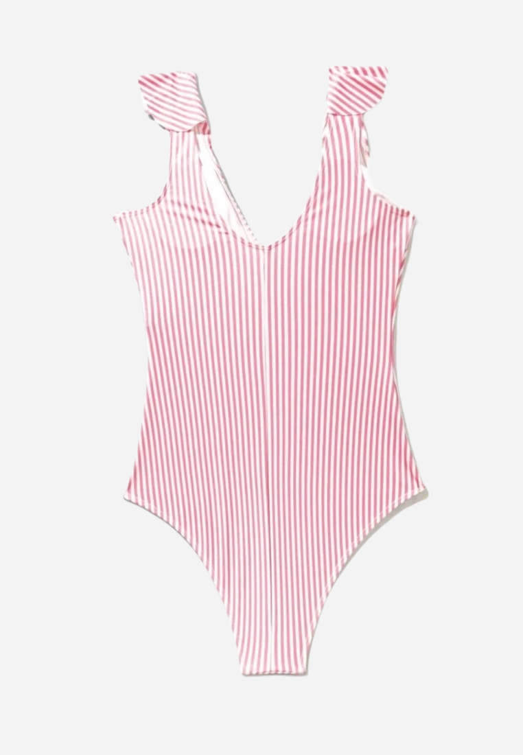 Pink Skies Pin Stripe Swimwear