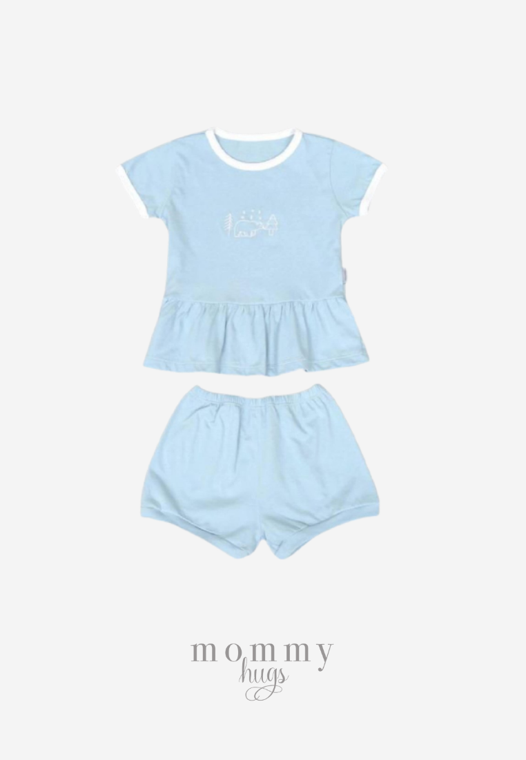 Arctic Peplum & Shorts Set for Girls