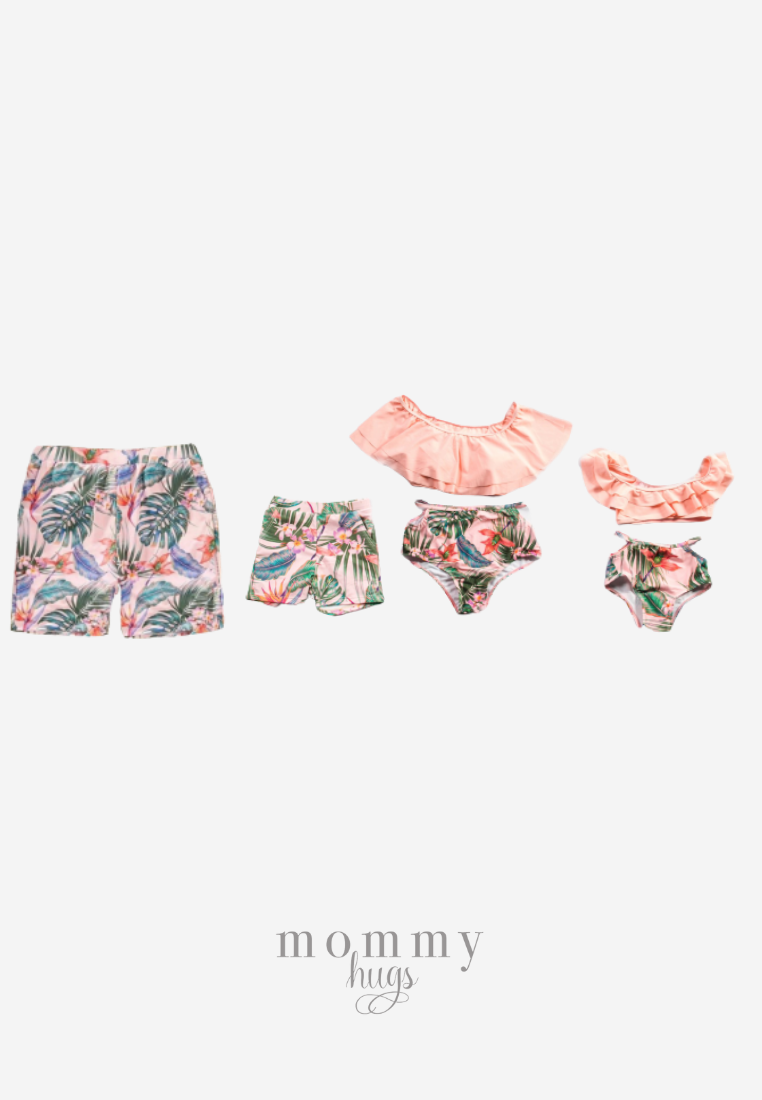 Family Set Pink Palm