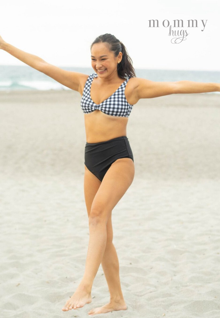 Mom & Daughter Black and White Checkered
