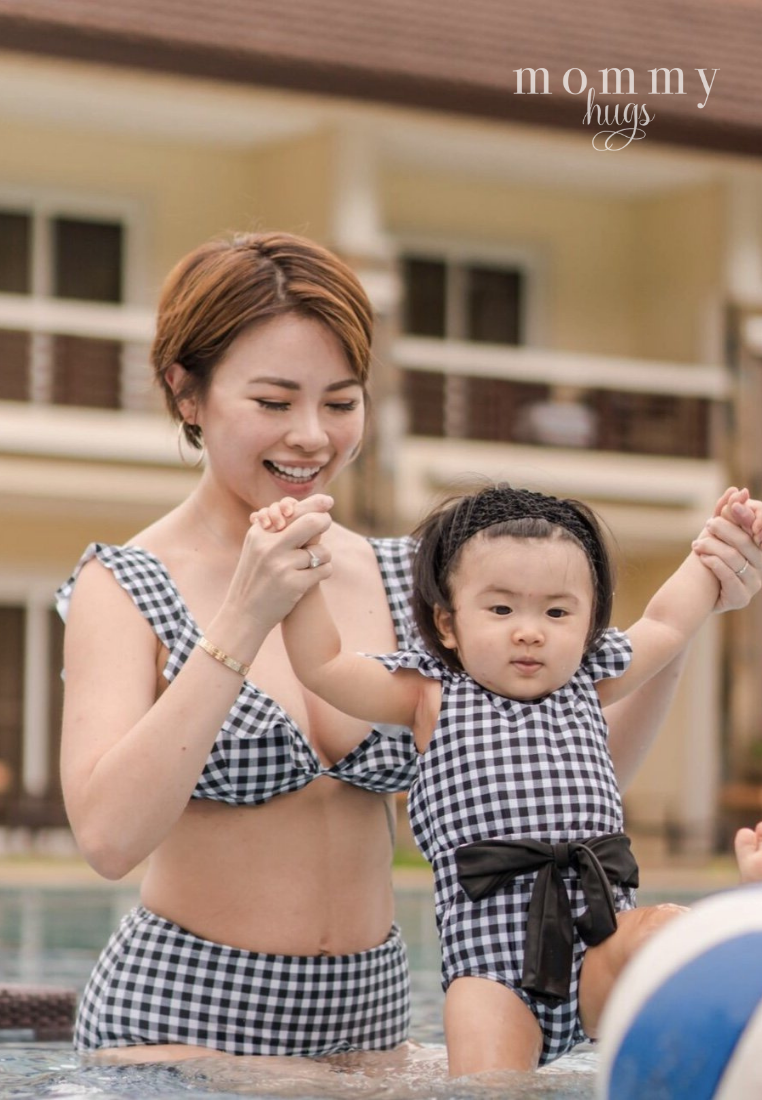 Mom & Daughter Black and White Gingham