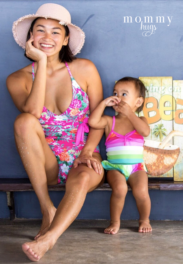 Hawaiian Rainbow Mom & Daughter