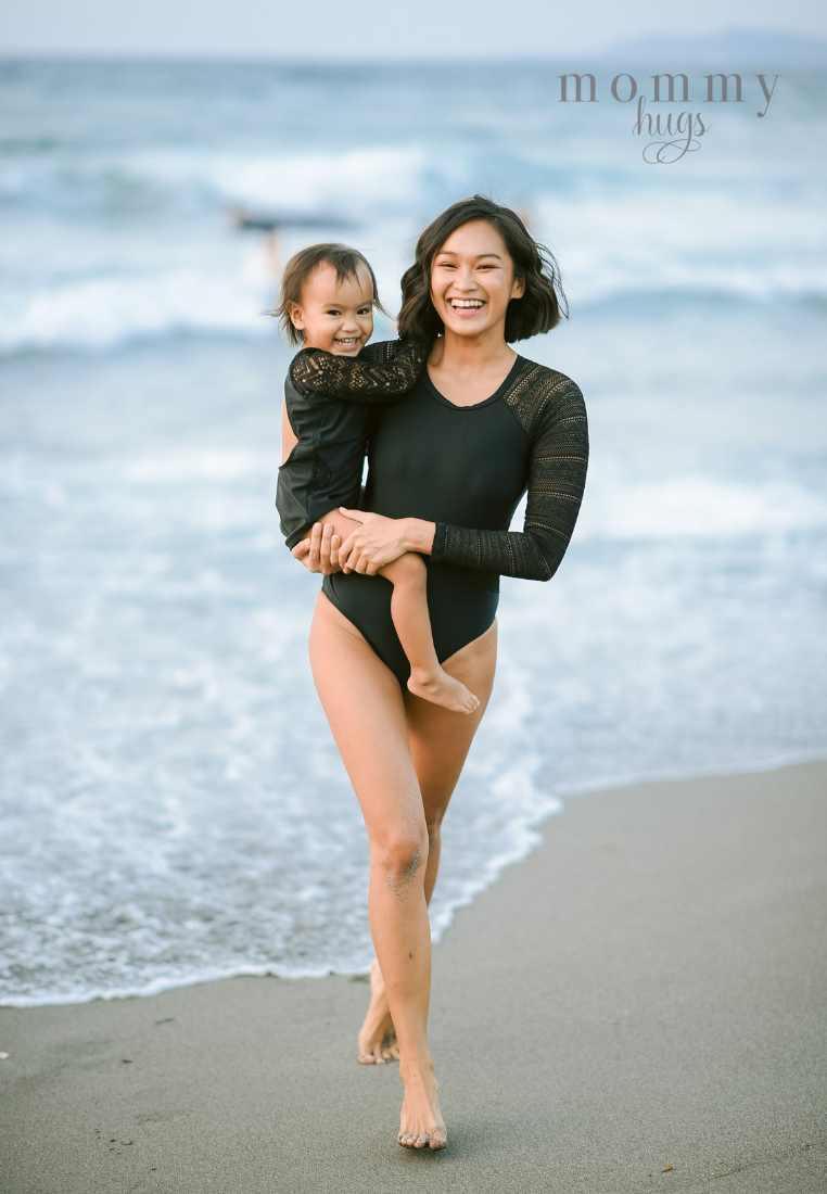 Mom & Daughter Lace Love Black