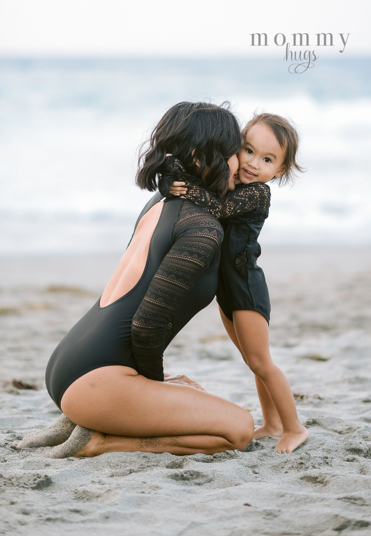 Mom & Daughter Lace Love Black