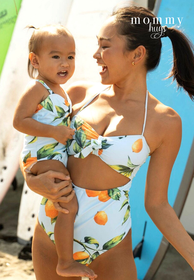 Mom & Daughter Lemon Skyblue