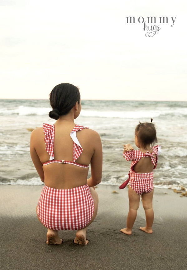 Red Gingham Mom & Daughter