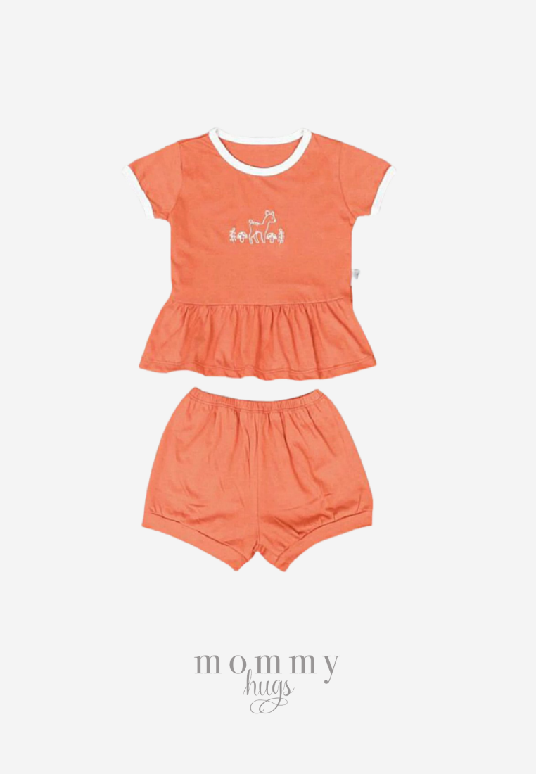 Orange Peplum Set