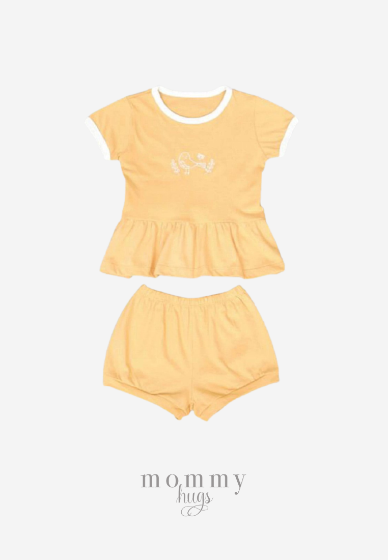 Lemon Peplum Set