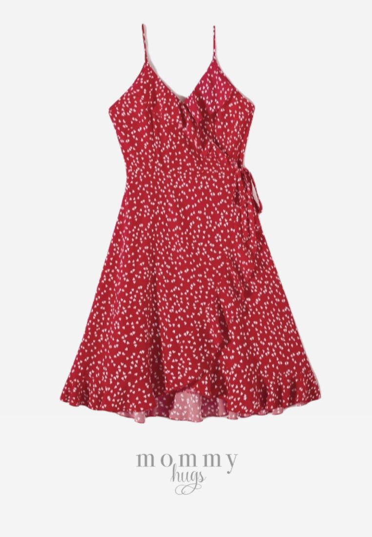 Valentine Red Frills Dress Mommy and Daughter