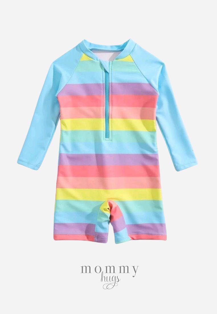 Kaleidoscope Stripes Rash Guard for Babies