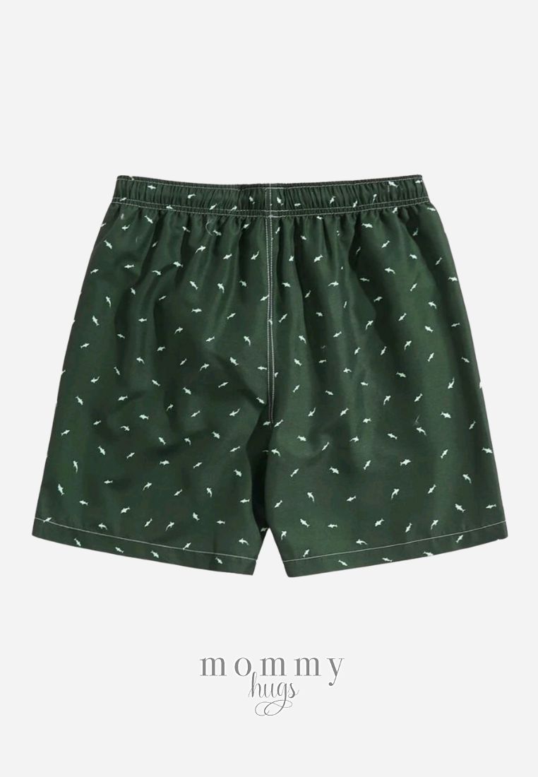Olive Swim Shorts for Daddy