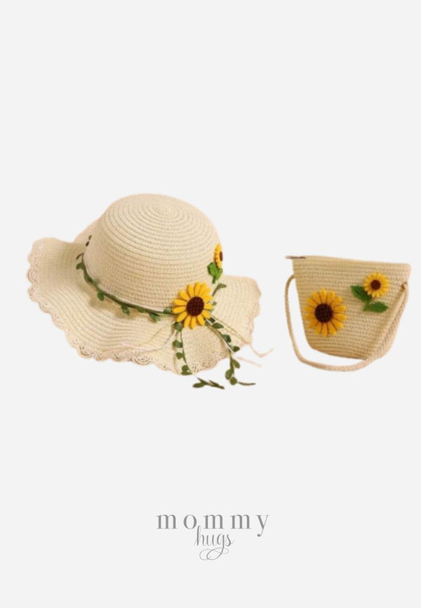 Sunflower Hat & Bag Set for Kids
