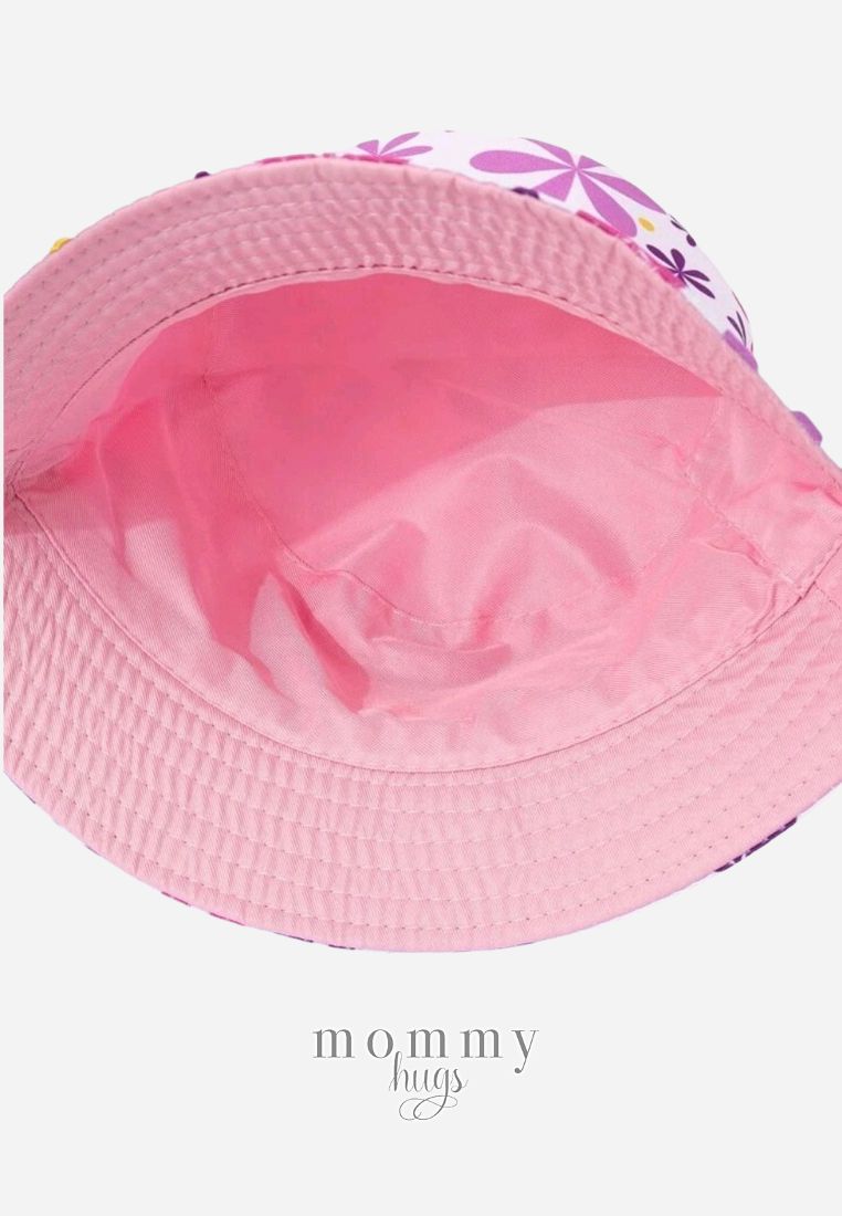 Purple Flower Blossoms Bucket Hat for Kids