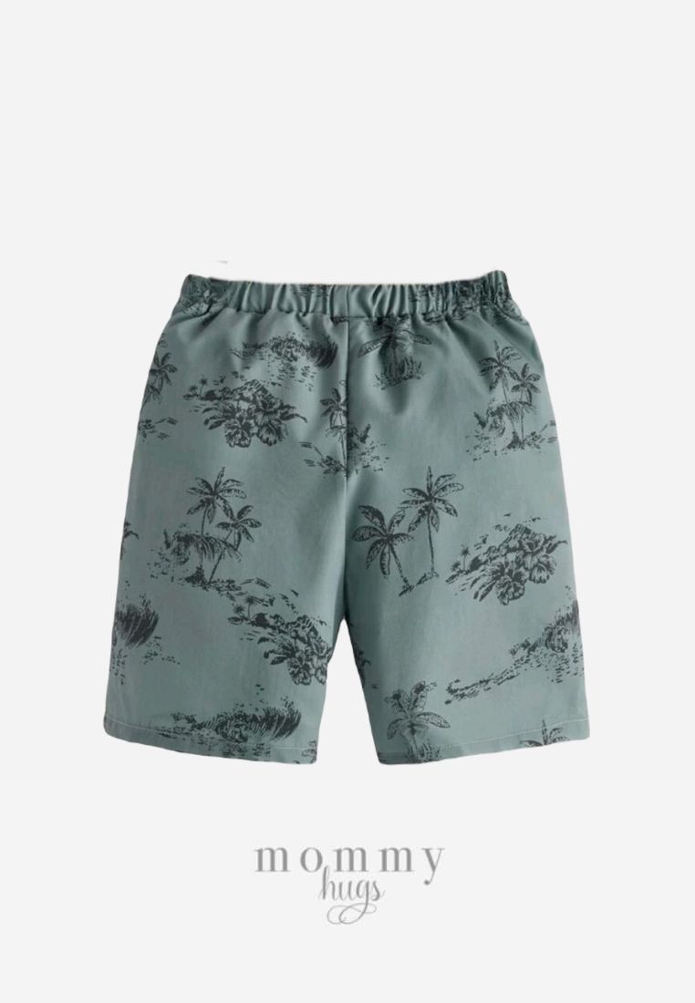 Sage Palms Swim Shorts Boys