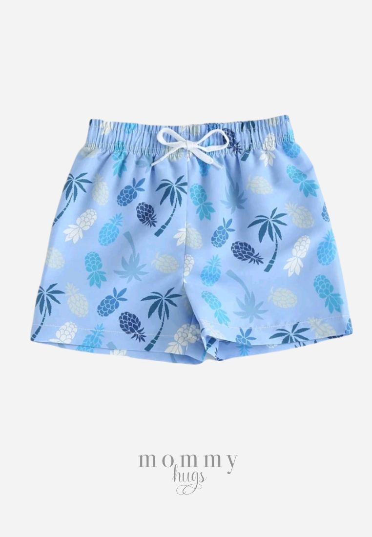 Blue Piña Swim Shorts for Young Boys