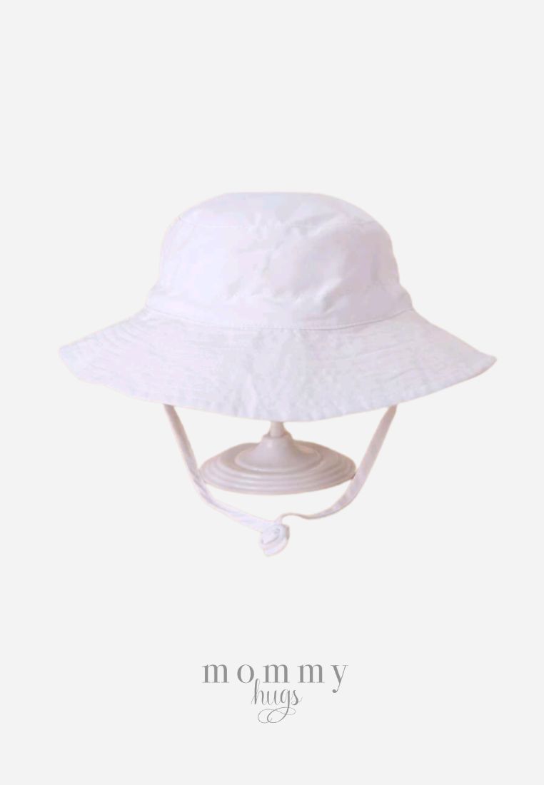 White Pearl Bucket Hat for Kids